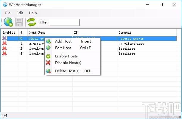 WinHostsManager下载,hosts文件修改工具,hosts文件修改